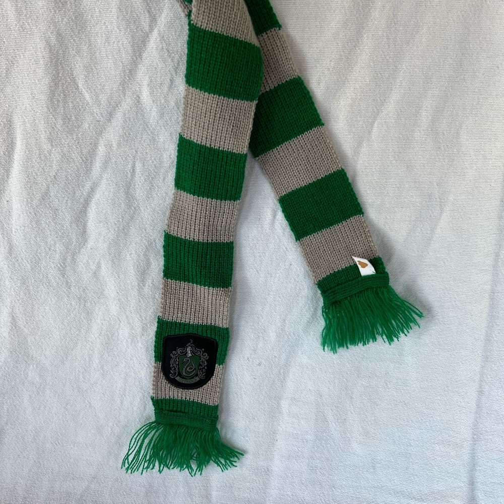 Build-A-Bear Green and Gray Striped Scarf